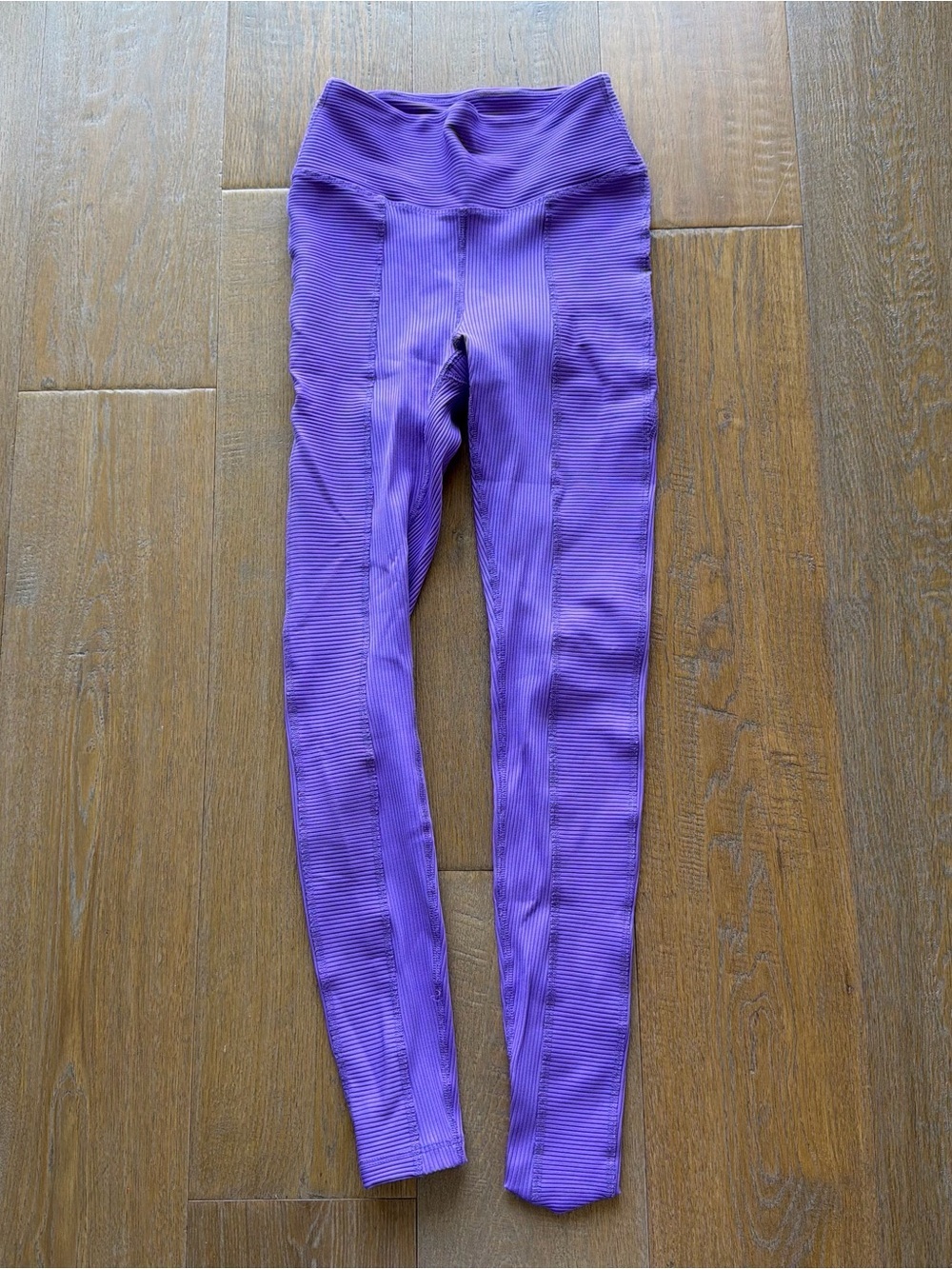 Year of Ours Orchid Purple Ribbed Leggings — small - Picture 4 of 7